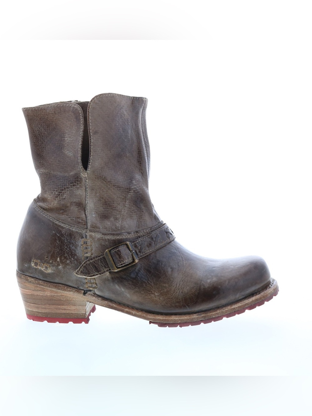 BED|STÜ Shaela Distressed Brown Leather Harness Ankle Boots Women’s Size 7